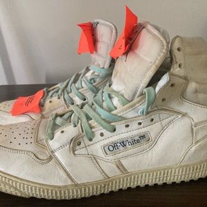 OFF-WHITE 3.0 COURT LEATHER HIGH-TOP SNEAKERS